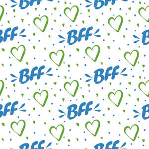 BFF 文字和心形圖案，適合友誼 — 可愛的好朋友 壁紙