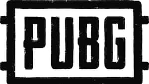 矩形邊框內以粗體黑色磨損字體顯示的PUBG標誌。 — 遊戲玩家標誌 壁紙