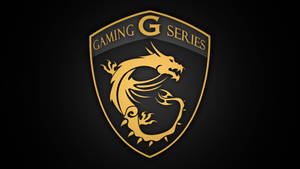 Gaming G Series 標誌，黑色盾牌上有一條金色龍。 — Msi 電競 壁紙