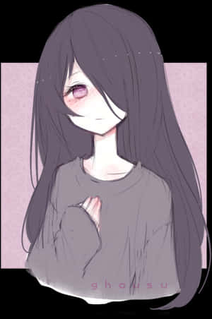神秘動漫少女紫眼