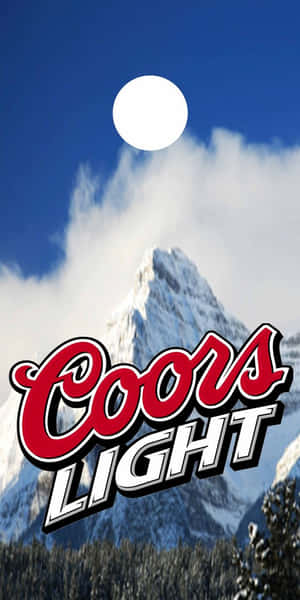 Coors Light 標誌在雪山的風景之上 — 蘋果標誌 iPhone 壁紙