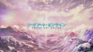 動畫標題卡，有雪山和發光的日落天空。 — 聖安東尼奧 壁紙