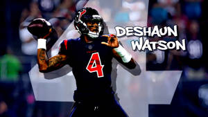 身穿4號球衣的美式足球運動員Deshaun Watson的動作照片。 — 德肖恩·沃森 壁紙