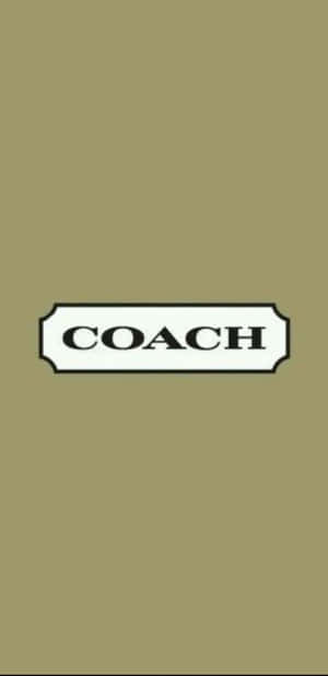 橄欖綠背景，中央有Coach品牌標誌。 — Pixel 4 壁紙