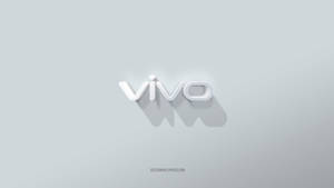 白色 vivo 標誌在灰色背景上帶有長陰影 — 簡約 壁紙