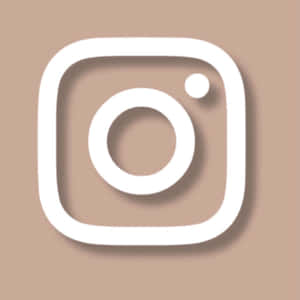米色背景上的白色Instagram應用程式標誌圖示 — Off white 標誌 壁紙