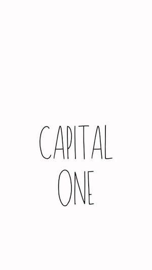 白色背景上以黑色手寫字體顯示的Capital One標誌。 — 中性 壁紙