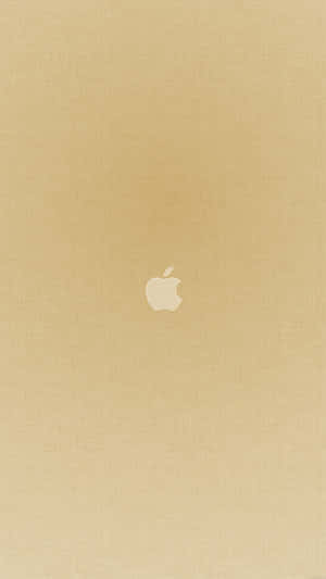 米色紋理壁紙，中央有Apple標誌。 — 酷炫iPhone 壁紙