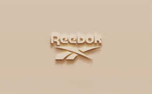 米色Reebok標誌在純色背景上帶有3D效果 — 低對比 壁紙