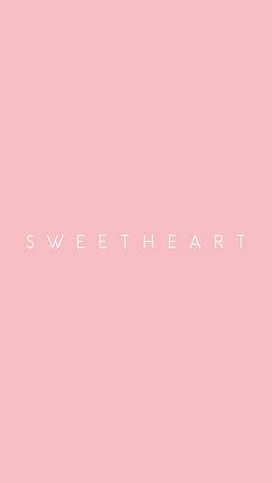 粉紅色背景，白色字母「sweetheart」。 — 粉紅色 壁紙