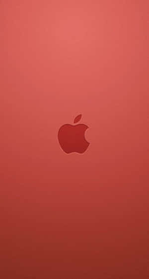 紅色漸變背景，Apple標誌置中 — 紅色美學 iPhone 壁紙