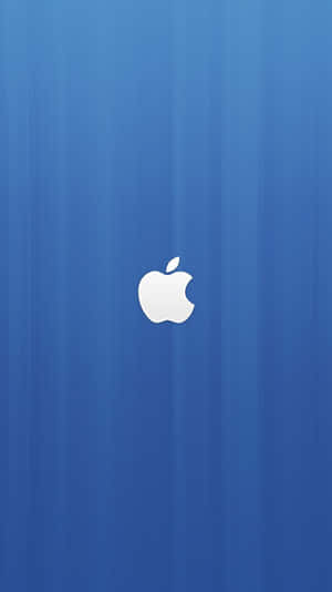 白色Apple標誌置於藍色漸層背景中央 — iPhone 11 Pro 壁紙
