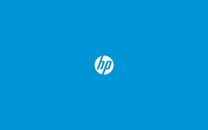 純藍色背景上的HP標誌 — 藍色美學電腦 壁紙