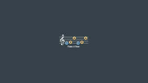 音樂符號與和弦，附有文字Make it Rain，置於深灰色背景上。 — 美學音樂 壁紙