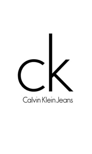 白色背景上的黑色文字Calvin Klein Jeans標誌 — Galaxy Tab A 壁紙