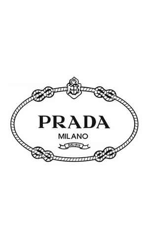 帶繩索邊框和徽章的Prada標誌 — Prada 壁紙
