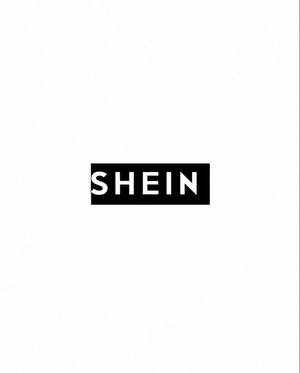 白色背景上黑色長方形內的SHEIN標誌 — Off white 標誌 壁紙