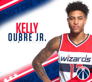 職業籃球運動員Kelly Oubre Jr.身穿巫師隊球衣，帶有刺青。 — 旁遮普國王 壁紙