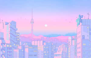 粉紅動漫美學圖片 — 美學粉色GIF 壁紙