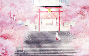粉紅動漫美學圖片 — 美學粉色GIF 壁紙