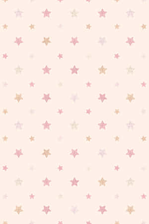 桌布，粉紅奶油色背景上散落著閃亮星星。 — Huawei MatePad 11.5 (2025) 壁紙
