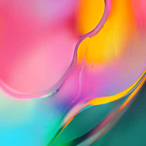 具有流動彩色漸變和平滑曲線的抽象數位藝術作品。 — Galaxy Tab 壁紙