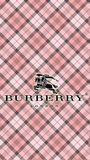 Burberry標誌在粉紅色格子背景上 — 美學粉色GIF 壁紙