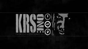 KRS ONE 巡演圖形，在深色背景上帶有風格化的臉孔和文字 — 嘻哈 壁紙