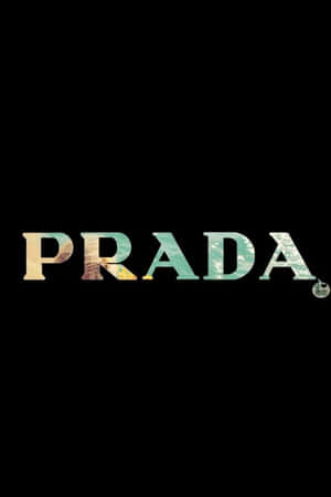 黑色背景上帶紋理填充的PRADA標誌 — Prada 壁紙