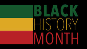 黑色背景上帶有綠色、黃色和紅色條紋的 Black History Month 文字。 — 衣索比亞 壁紙