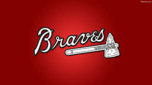 Braves 棒球隊標誌，紅色背景上帶有戰斧。 — 舊金山 iPhone 壁紙