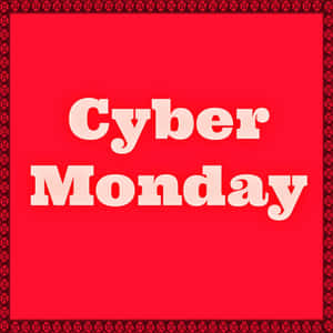 紅色背景上帶有粗體白色文字的Cyber Monday促銷圖形。 — 數碼 壁紙