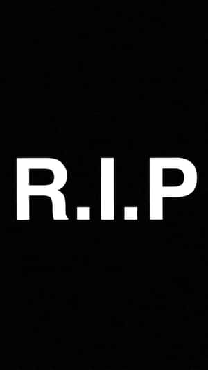 黑色背景上的 R.I.P. 文字 — 撕裂 壁紙