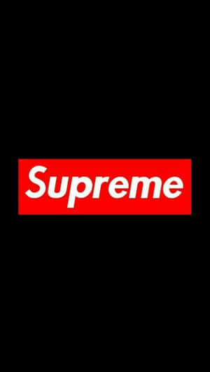 黑色背景上紅色方框內的Supreme品牌標誌。 — iPhone 11 Pro 壁紙