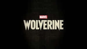 Wolverine 標題卡，帶有 Marvel 標誌，置於紋理深色背景上。 — 漫威 壁紙