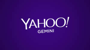 紫色漸變背景上的白色 Yahoo Gemini 標誌 — 雅虎 壁紙