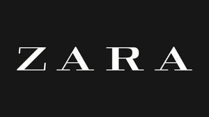 ZARA 品牌標誌以白色文字顯示在黑色背景上 — Off white 標誌 壁紙