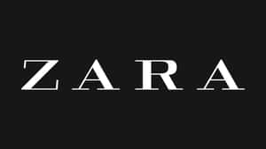 ZARA品牌標誌以白色文字顯示在黑色背景上 — Zara 壁紙