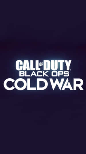 深紫色背景上的 Call of Duty Black Ops Cold War 遊戲標題標誌 — 電玩遊戲 GIF 壁紙