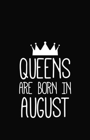黑色背景上的白色文字寫著「queens are born in august」，上方有一個王冠。 — Galaxy Tab S 壁紙