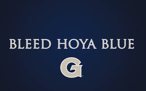 Bleed Hoya Blue 標語與G標誌在藍色背景上 — 乾淨 壁紙