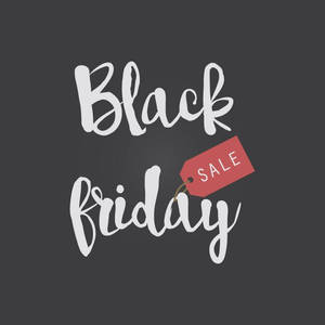 深灰色背景上帶有紅色標籤的 Black Friday 促銷圖形。 — 耶穌受難日 壁紙