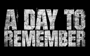 黑色背景上寫著「A DAY TO REMEMBER」的粗體磨損白色文字。 — 純黑 壁紙