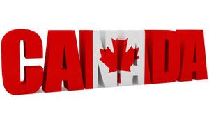 紅色3D字母拼寫Canada，中間有楓葉。 — 巴基斯坦國旗 壁紙