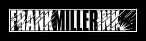 粗體黑白帶磨損紋理的Frank Miller Ink標誌。 — 簡約暗黑美學 壁紙