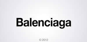 Balenciaga 品牌標誌，版權 2012，灰色漸變背景 — 巴黎世家 壁紙