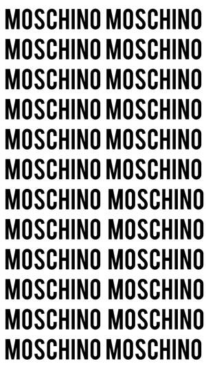 白色背景上以網格圖案重複的黑色MOSCHINO文字。 — BLACKPINK 標誌 壁紙