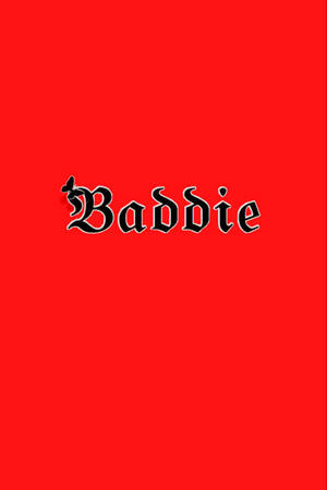 粗體黑色哥德式文字顯示「Baddie」，位於純色紅色背景上。 — 壞女孩美學 GIF 壁紙
