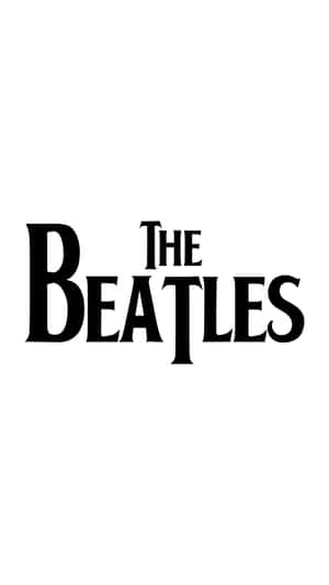 The Beatles 樂隊標誌以黑色文字顯示在白色背景上 — 美學音樂 壁紙