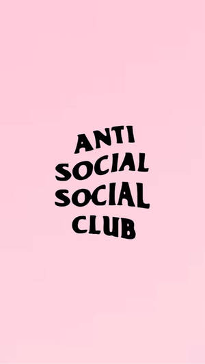 粉紅背景上以粗體黑色文字寫著 Anti Social Social Club。 — 可愛又粉嫩 壁紙